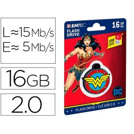 Memoria Usb Emtec Flash 16 grb Usb 2.0 Collector Wonder Woman Precio: 17.6538996491. SKU: B19P5RZMSX