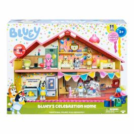 Moose Casa de Celebraciones de Bluey, Playset con 11 Accesorios, Muebles Extraíbles y 1 Figura Exclusiva de Bluey para Niños +3 Años