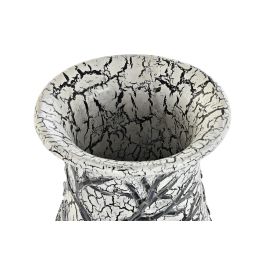DKD Home Decor Jarrón Balines Blanco Negro Cristal Terracota 29 x 60 x 29 cm