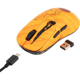 Konix AACLH25188 Ratón Gaming para PC Naruto Shippuden Edición Coleccionista Numerada Pro Naranja - Cable/Inalámbrico