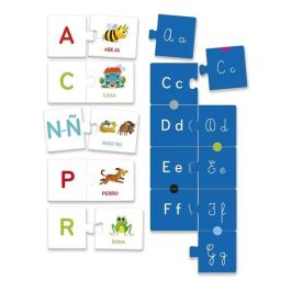 Juego primer alfabeto. 26 minipuzles encajables para conocer letras y palabras. Juego primer alfabeto. 26 minipuzles encajables para conocer letras y palabras.