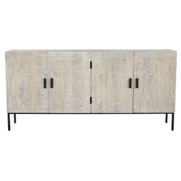 Aparador Home ESPRIT Blanco Metal Madera de mango 180 x 40 x 85 cm