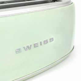 Sweiss GRV7 Tostadora Vintage Verde 1500W 2 Ranuras