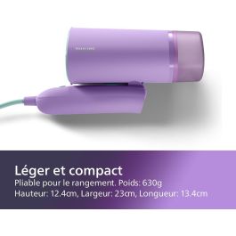 Philips STH3010/70 Vaporizador de mano para ropa Serie 3000, 1000W, 20 g/min vapor, listo en 30s, depósito 100ml desmontable