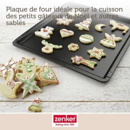 Zenker AABBG68774 - Juego de 2 bandejas extensibles para horno, negro metalizado, de 37 a 52 x 33 cm
