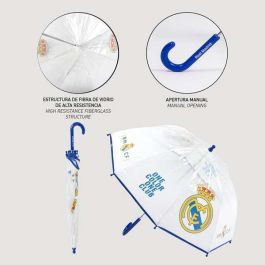Cerdá Paraguas manual Burbuja Real Madrid 45 cm Blanco
