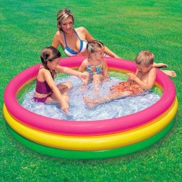 Piscina hinchable 3 aros colores con suelo hinchable (capacidad 131 litros) (+ 2 años)114x25 cm - modelos surtidos Piscina hinchable 3 aros colores con suelo hinchable (capacidad 131 litros) (+ 2 años)114x25 cm - modelos surtidos