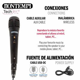 Altavoz con Micrófono Karaoke Bontempi Plástico 16 x 38 x 16 cm (2 Unidades)