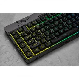 Corsair K55 RGB PRO Teclado Gaming USB Español con Retroiluminación RGB, Anti-Ghosting, Reposamuñecas, Resistente Salpicaduras IP42
