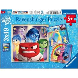 RAVENSBURGER Puzzle Del Revés Disney Pixar 3x49 Piezas Inside Out para Niños +5 Años 21x21cm