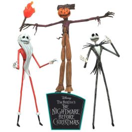 Diamond Select Toys: Pesadilla Antes de Navidad Blister 3 Figuras de Jack Skellington (Normal, Rey Calabaza, Sandy Claws) 18cm Precio: 75.68999999. SKU: B1APVT2ZA7