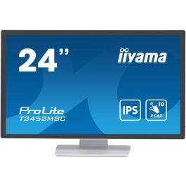 Monitor Iiyama 24" White Bonded Pcap 10P Touch, 1920X1080, Ips-Panel, Flat Bezel Free Glass Front, Hdmi, Displayport, 360Cd/M² (With Touch), Usb Hub 2X 3.0, Speakers (T2452MSC-W1) Precio: 367.58999948. SKU: B12XJSSF32