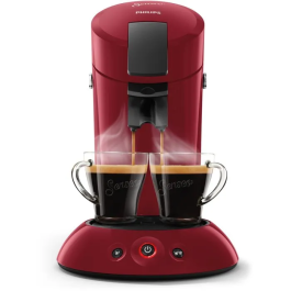 Philips HD6553/81 SENSEO ORIGINAL Cafetera en Cápsulas, Aroma Booster, Crema Pus, 1 o 2 Tazas, Rojo