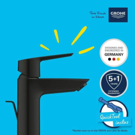Grohe Mezclador Monomando Lavabo Start 242092432 Negro Mate Talla S Ahorro Agua Extraíble Desagüe