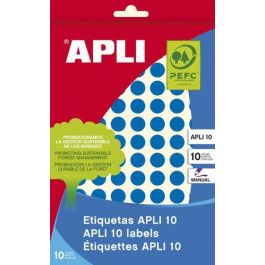 Etiquetas Adh.Manuales Bolsa Apli Color Azul 8H Redondas Ø 10 Mm 1.008 Uds.(02731) (Set de 10) Precio: 16.94999944. SKU: B134WXGATE