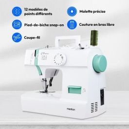 Máquina de coser - MEDION - SM 70 - 71W - 12 puntadas - 700 rpm - LED - Turquesa Máquina de coser - MEDION - SM 70 - 71W - 12 puntadas - 700 rpm - LED - Turquesa