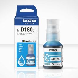 Brother BTD180C Botella de Tinta Cian Original Rendimiento 5000 Páginas Consumible para Impresoras de Tanque de Tinta