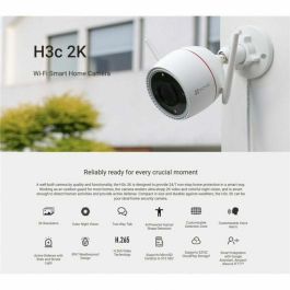 EZVIZ H3c Cámara de Seguridad IP Bullet Exterior 1080p Full HD Inalámbrica/Alámbrica para Pared
