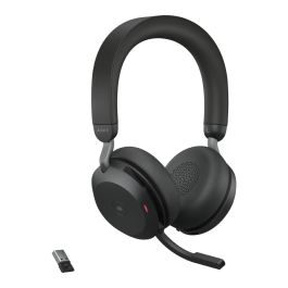Jabra Evolve2 75 Stereo MS Auriculares Inalámbricos Negro con Base de Carga y Link380a