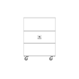 JBLPRO Cubierta para Equipo de Sonido 103cm Ancho x 12cm Alto x 132cm Largo