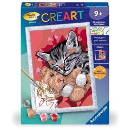 Kit de pintura por números CreArt Kids "Gatito y osito de peluche" (18 x 24 cm), a partir de 9 años, 25838, Ravensburger Kit de pintura por números CreArt Kids "Gatito y osito de peluche" (18 x 24 cm), a partir de 9 años, 25838, Ravensburger