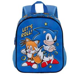 KARACTERMANIA Mochila 3D Sonic The Hedgehog Lets Roll Preescolar 31cm con Relieve Frontal y Bolsillos Laterales