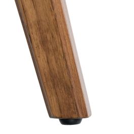 Silla Crema-Marrón Tejido-Madera 61 X 56 X 82 cm