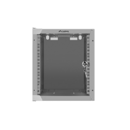 Lanberg Armario Mural Rack 10 Pulgadas 6U con Puerta de Vidrio y Ventilador Gris