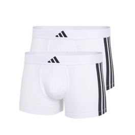 Bóxer de Hombre Adidas Low Rise 3 Stripes Active Blanco 2 Unidades
