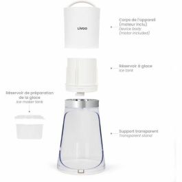 Livoo DOM462 Trituradora de Hielo con Depósito de 150ml, 2 Tamaños de Hielo, Arranque Automático y Cuchilla de Acero Inoxidable