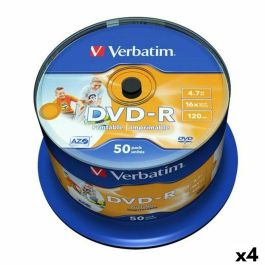 DVD-R Verbatim 4,7 GB 16x (4 Unidades) DVD-R Verbatim 4,7 GB 16x (4 Unidades)