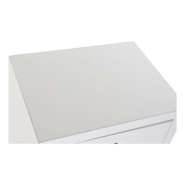 Mesita De Noche Oriental DKD Home Decor Blanco Plateado 34 x 66 x 45 cm Mesita De Noche Oriental DKD Home Decor Blanco Plateado 34 x 66 x 45 cm