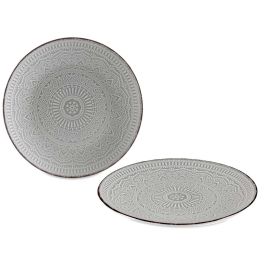 Plato Relieve Llano Gris 27Cm Vessia (24 Unidades) Precio: 122.49999949. SKU: B1D7RCJJGN