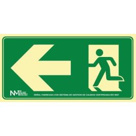 Archivo 2000 Señal "Salida De Emergencia Izquierda" 160x320 Pvc Verde Precio: 6.50000021. SKU: B1EEQSD5WJ