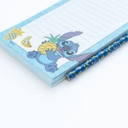 Disney Bloc de Notas Magnético Stitch, 21x10cm con 65 hojas, imanes traseros