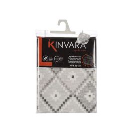 Kinvara Mantel Loneta Antimanchas 140x180 cm Rombos Gris (Set de 6)