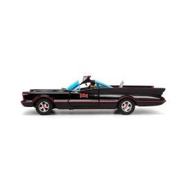 Coche metal batmóvil 1966 classic con 4 figuras de metal escala 1:24 19 cm