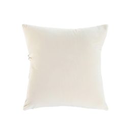 DKD Home Decor Cojín Blanco Pu Polyester 10 x 45 x 45 cm