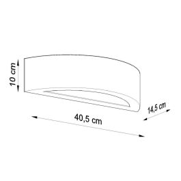 Atena SOL-SL.0001 Aplique de Pared de Cerámica, Lámpara Mural Duradera para Iluminación Ambiental, Diseño Clásico y Moderno, Interiores