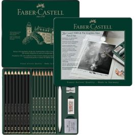 FABER-CASTELL Set Pitt Graphite Matt & Castell 9000 para Dibujo Artístico Profesional