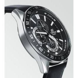 Casio Edifice Reloj de Cuero Genuino Negro