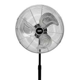 Edm Ventilador de Pie Industrial Negro/Metal Mate, 80W, Ø50cm, 3 Velocidades, Altura Regulable 60-90cm, Caudal 4.800m³/h Edm Ventilador de Pie Industrial Negro/Metal Mate, 80W, Ø50cm, 3 Velocidades, Altura Regulable 60-90cm, Caudal 4.800m³/h