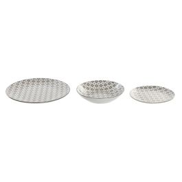 Vajilla Moderno DKD Home Decor Beige 27 x 2 x 27 cm Set de 18 Vajilla Moderno DKD Home Decor Beige 27 x 2 x 27 cm Set de 18