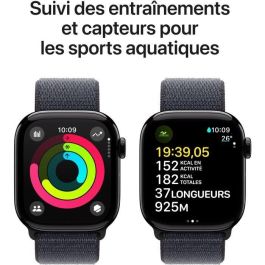 Apple Watch Series 10 GPS 42mm Caja Aluminio Negro con Correa Deportiva Ink - Pantalla OLED 64GB