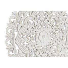 DKD Home Decor Mandala Blanco MDF 2 x 40 x 40 cm (4 Unidades) Decoración de Pared