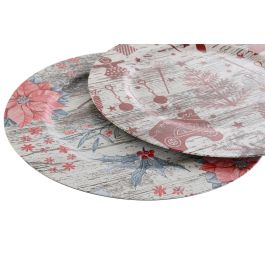 DKD Home Decor Centro Mesa Navidad Tradicional Multicolor 33 x 33 x 2 cm (12 Unidades)