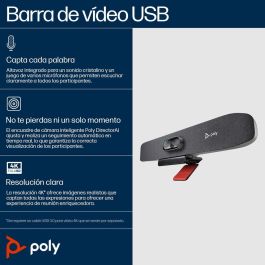 Poly Studio R30 Barra de Vídeo Personal 4K UHD, Certificada para Zoom y Microsoft Teams, Color Arena Poly Studio R30 Barra de Vídeo Personal 4K UHD, Certificada para Zoom y Microsoft Teams, Color Arena