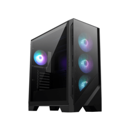 MSI MAG FORGE 320R AIRFLOW carcasa de ordenador Micro Torre Negro, Transparente