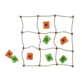 DKD Home Decor Juego Alpino 3 en raya gigante de Madera Natural 25 x 6 x 30 cm