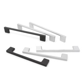 Tirador Zamak Modelo Tyra Acabados Negro, Gris Ral Y Blanco Mate Distancia 128 Acabado Blanco Mate Trentadue